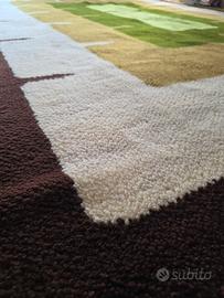 tappeto anni 70 space age lana