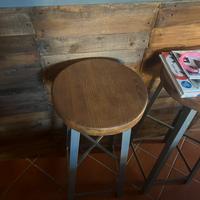 Sgabello da bar in legno e metallo