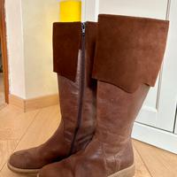 Stivali pelle marrone