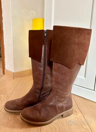 Stivali pelle marrone