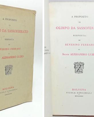 A PROPOSITO DI OLIMPO DA SASSOFERRATO 1880