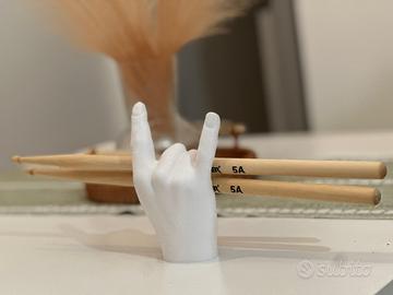 Porta bacchette da batteria rock hand