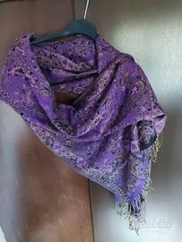Sciarpa viola e oro 