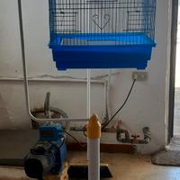 gabbia con piedistallo 