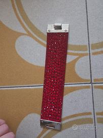 bracciale rosso con paillettes