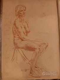Disegno originale firmato 1980 – Nudo femminile