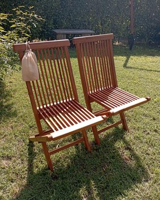 sedie da giardino in teak