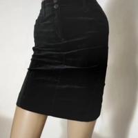 LineaEmme Marella gonna donna nera velluto y2k M