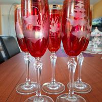 Bicchieri flut in cristallo Bohemia 