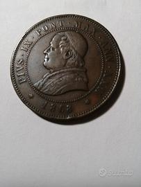 Vaticano monete da 4 soldi del 1868