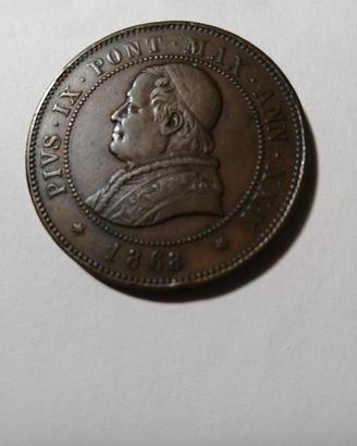 Vaticano monete da 4 soldi del 1868
