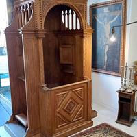 Confessionale fine 800,in massello di noce