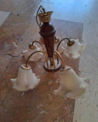 Lampadario Vintage 5 Luci Stile Classico