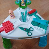 Banchetto plastilina con accessori parrucchiere