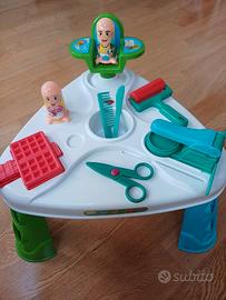 Banchetto plastilina con accessori parrucchiere