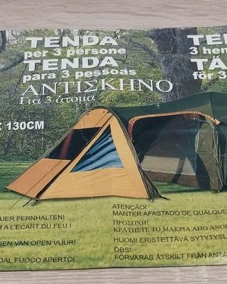 Tenda campeggio 3 posti con veranda