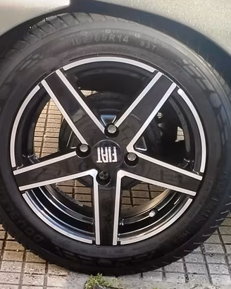 Cerchi in Lega 14" Diamantati-Nero 4x98Fiat-Lancia