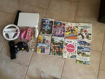 Console Nintendo Wii Bianca + Accessori + 8 giochi