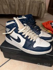 Air Jordan 1 mid blu-bianco-oro