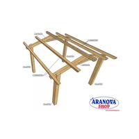 GAZEBO LUVE IN LEGNO LAM. IN KIT MODELLO LEGGERO