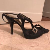 Sandali raso nero numero 39 Giancarlo Paoli