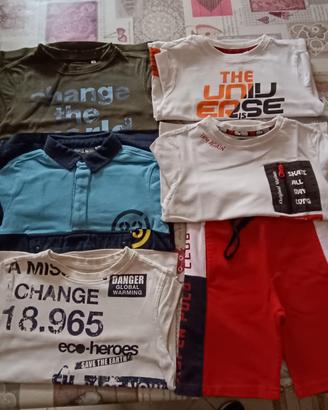 LOTTO MAGLIETTE MANICHE LUNGHE BAMBINO 4-5 ANNI 