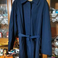 Trench donna blu di cotone taglia 48