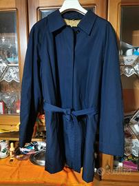 Trench donna blu di cotone taglia 48