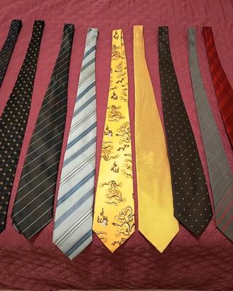 Lotto stock 9 cravatte uomo vintage e moderne