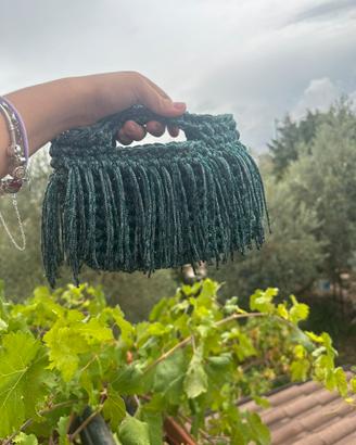 Borsa fatta a mano verde