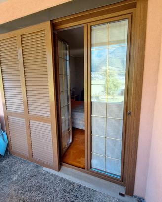 portafinestra in pvc con persiana scorrevole