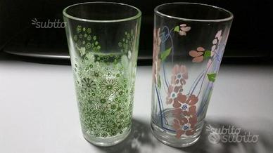 Coppia bicchieri da bibita in vetro anni 70