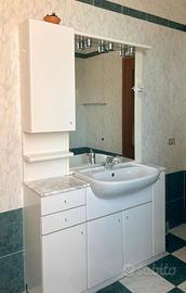 Mobile Bagno Completo 124 cm con Piano in Marmo