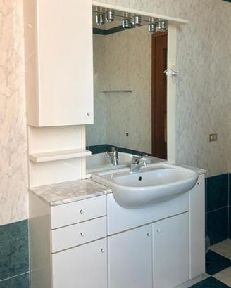 Mobile Bagno Completo 124 cm con Piano in Marmo