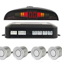Kit 4 Sensori di Parcheggio Grigi Auto Display LED