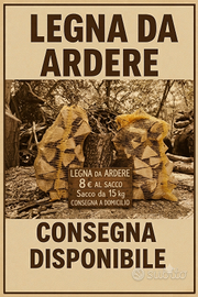 Legna da ardere in sacchi da 15 kg