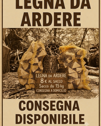 Legna da ardere in sacchi da 15 kg