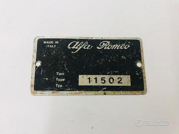 Targhette originali Alfa Romeo