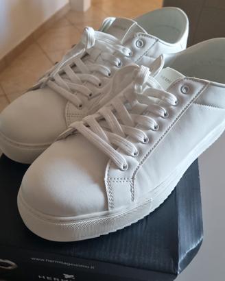 Sneakers bianche Hermitage nuove.45 nuove