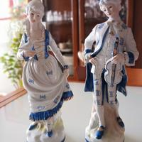 Coppia statuine ceramica Capodimonte