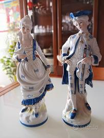 Coppia statuine ceramica Capodimonte