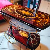 carrello intarsiato artigianato sorrentino