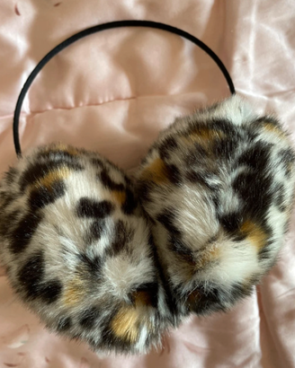 Copri orecchie leopardato nuovo senza cartellino