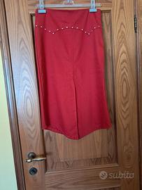 Gonna rossa con borchie tg M
