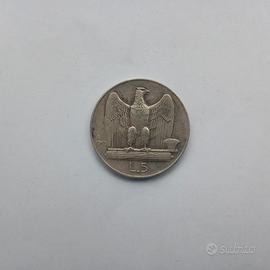 Moneta argento 5 lire Aquilotto 1930 a 10 euro