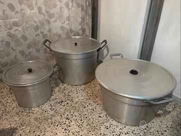 Pentoloni per salsa di pomodoro in alluminio