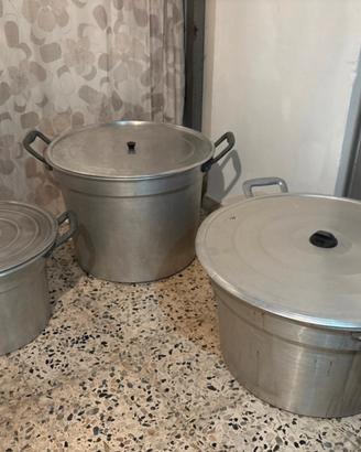 Pentoloni per salsa di pomodoro in alluminio