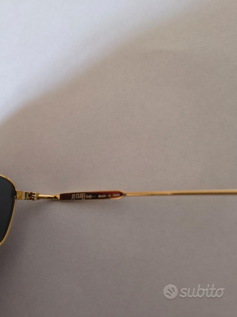 Lunettes De Soleil Le Club – Monture Argent Métal, Verres Marron, Occasion