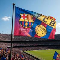 Bandiera FC Barcellona calcio 94x66 cm - Nuova