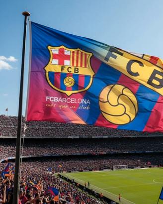 Bandiera FC Barcellona calcio 94x66 cm - Nuova
